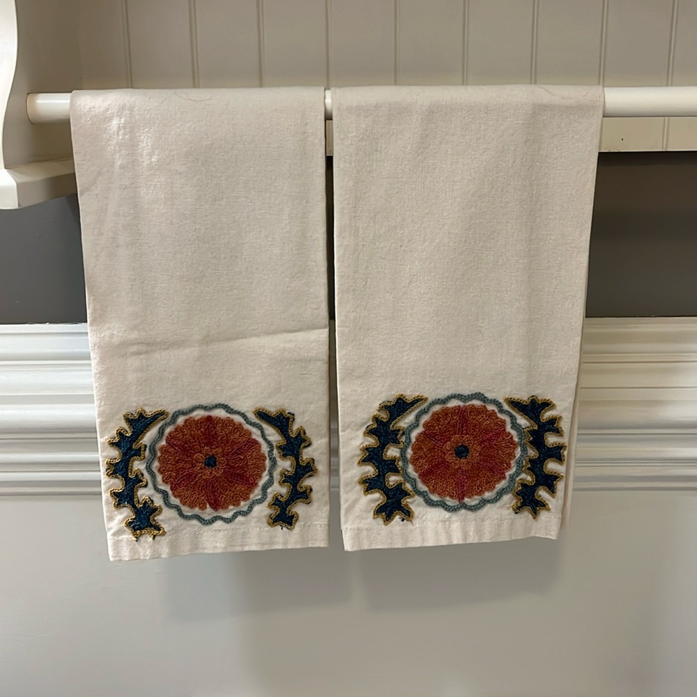 Pottery Barn cotton hand towels